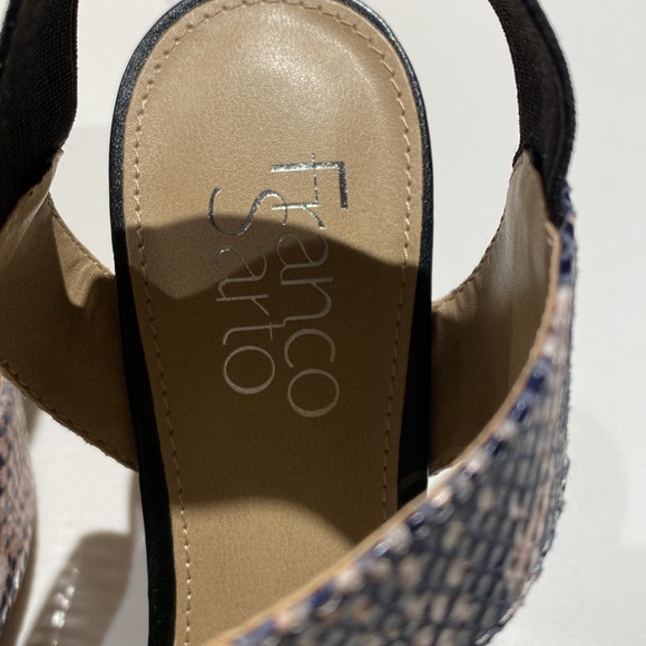 Franco Sarto - NEVER WORN Lima Printed Leather Elastic Strap Heel - Size 7 - Picture 4 of 7